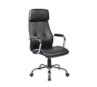 Silla de Escritorio Ergonómica Rocada | Respaldo Alto | Ruedas y Reposabrazos | Ajustable | Negro