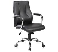 Rocada Silla Escritorio ErgonÃ³mica Silla Oficina Silla con Ruedas y Reposabrazos Silla Ajustable Negro