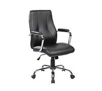 Rocada | Silla Escritorio Ergonómica | Silla Oficina | Silla con Ruedas y Reposabrazos | Silla Ajustable | Negro