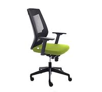 Rocada Silla Operativa 68 x 100-109 x 68cm Verde y Negro Modelo 908W-6 | Asiento tapizado en tela ignífuga con espuma inyectada, respaldo de malla, mecanismo sincro y brazos regulables de oficina.