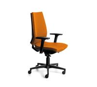 Rocada Silla Profesional 922-5 Carcasa Negra y tapizado Naranja. Incluye Brazos Regulables
