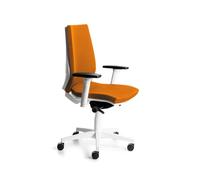 Rocada Silla Profesional 922w-5 Carcasa Blanca y tapizado Naranja. Incluye Brazos Regulables