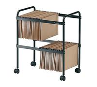 Rocada | Soporte para archivadores | Archivador para Carpetas Colgantes | Mueble Archivador para Documentos | Carro Carpetero Color Negro | Regulable, Capacidad para 80 Carpetas