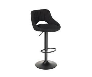 Rocada Taburete alto con asiento y respaldo medio en color negro