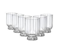 Rocco Bormioli Bormioli Rocco Florian-Juego de 6 Vasos de Cristal, Base Transparente, Dof, 37,5 cl, 37,5cl