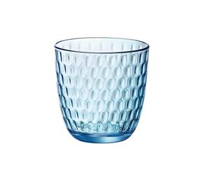 Rocco Bormioli Slot Vaso de vidrio, Turquesa, 6 Unidad (Paquete de 1), 6