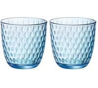 Rocco Bormioli Slot Vaso de vidrio, Turquesa, 6 Unidad (Paquete de 2), 6