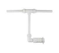 Rociador de cascada de PVC para fuente de piscina, rociador doble, color blanco