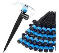 Rociador de jardín Boquillas de pulverización ajustables de 360 grados para riego de césped Sistema de goteo de conexión rápida PP+POM Material 30pcs Set (C)