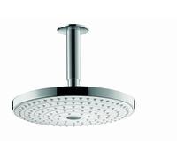 Rociador hansgrohe Raindance Select S240 Rociador de 2 chorros con conexión al techo, 26467400, Color: Cromado / Blanco