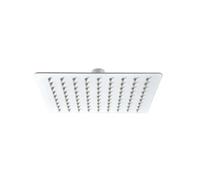 Rociador para ducha cuadrado de diseño moderno y extraplano de acabado blanco mate 30x30 de Imex - Blanco / Con premarco blanco