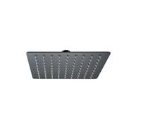 Rociador para ducha cuadrado de diseño moderno y extraplano de acabado negro mate 30x30 de Imex - Negro / Con premarco negro
