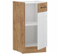 Rock Columna Roble Lancelot y melamina blanco brillo 40 cm