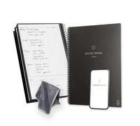 Rocketbook Fusion Agenda de Productividad Sin fechas Reutilizable, Tamaño A4, 21 cm x 29,7 cm, Negro - Objetivos, Calendario Mensual y Semanal, Listas de Tareas Diarias, Páginas de Rayas y Puntos