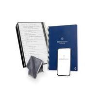 Rocketbook Fusion Agenda de Productividad Sin fechas Reutilizable, Tamaño A5 15 cm x 22,4 cm, Azul Marino - Objetivos, Calendario Mensual y Semanal, Listas de Tareas Diarias, Páginas de Rayas y Puntos