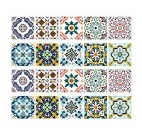 rockible 20 Piezas Adhesivos de Azulejos Mosaico Pegatinas Decorativas para Pared Autoadhesivas Resistentes al Agua y Fácil Limpieza Adecuadas para Cocina