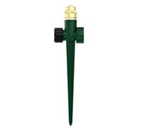 rockible Aspersor Impacto con Cabezal Latón Ajustable Aspersor Impacto con Estaca Versátil Riego para Jardineros, Verde Oscuro