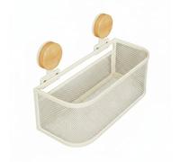 rockible Estante de Baño Almacenamiento Organizador Repisa Canasta sin Herramientas con Ventosa en Hierro Forjado y Madera con Drenaje Adecuado para Baño, color to 3, M