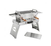 rockible Parrilla Plegable sin Herramientas | smontable, Barbacoa con Mesa Almacenamiento, para Camping, Picnic, Campistas, L