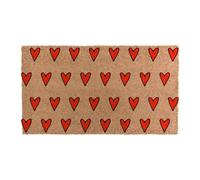 ROCKING GIFTS Felpudo Antideslizante Entrada Puerta de Casa Fibra de Coco Corazones 70x40 cm