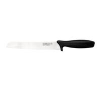 Rockingham Forge Cuchillo para pan 20 cm: uchillos de cocina ligeros y afilados de acero inoxidable con mango negro