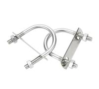 Rockreyoa M12 200 x 159 cm, acero inoxidable 304 con contraplaca - Juego de tornillos de fijación con tuercas, arandelas para fijación de vallas, tubos, 2 unidades