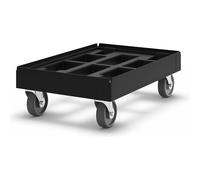Rodador de transporte, negro eurokraft basic, a partir de material reciclado