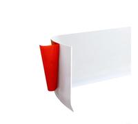 Rodapié de PVC suave de 3 metros autoadhesivo con borde en L para pared, sellado de huecos de suelo, impermeable, flexible, zócalo moldeado, decoración de renovación del hogar (blanco)
