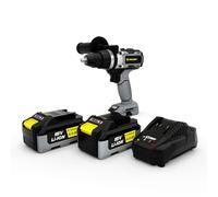 Rodcraft Juego de herramientas RC9042K4: 1 taladro inalámbrico RC9042, hasta 13 mm, 500-2000 rpm, luz LED, con 2 baterías de 4 Ah, 1 cargador, 1 bolsa de tela