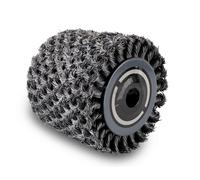 Scheppach Cepillo de alambre de metal trenzado de repuesto para máquina satinada MRS1300 | 100 mm de ancho - 120 mm de diámetro | rodillo de lijado adecuado para lijado fuerte o pelado superficies