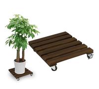 Rodillo cuadrado para plantas, 1 unidad, 30 x 30 cm, tabla rodante redonda, 100 kg de capacidad de carga, para exteriores, macetero con ruedas, posavasos con ruedas