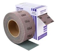 Rodillo de papel de lija de 70 mm x 12 m - Con cierre de velcro - Grano 80 - Adecuado para madera, metal y plástico - Zirconio azul - Superficie de tela resistente - Cinta para lijar