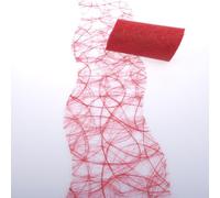Rodillo de tela con borde ondulado, color rosa claro, dimensiones: 12,5 cm x 25 metros