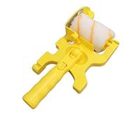 Rodillo para Pintar Hilo Amarillo Diseño Separador Rodillo para Bordes Rodillos para Pintar con Mango para Trabajos de Pintura, Renovación y Decoración, 30 Cm X 12,5 Cm