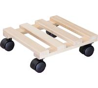 Rodillo para plantas WAGNER PALETTI, 25 x 25 x 8 cm, para uso en interiores, madera de haya, color natural, capacidad de carga de 100 kg, producto de la UE - 20043901