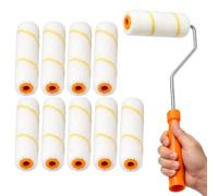 Rodillos de pintura para trabajos de pintura | Juego de 10 de bordes de textura | rodillos de pintura intercambiables | para paredes, techos, suelos, terrazas, hogar, hogar, salón, baño
