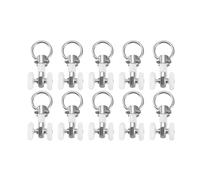 Rodillos guía de riel cuadrado for cortinas, rodillos de riel silenciosos | Las poleas giran suavemente, lo que hace que tirar de las cortinas sea fácil y suave.(13mm,10)