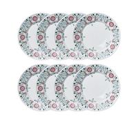 Rörstrand Plato de postre Swedish Grace Winter Ø17 cm paquete de 8 - Blanco