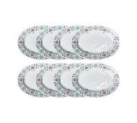 Rörstrand Plato Swedish Grace Winter ovalado paquete de 8 - Blanco