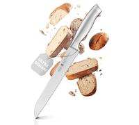 RÖSLE Basic Line Cuchillo de pan, cuchillo de cocina para cortar pan, panecillos y baguettes, hoja de acero especial inoxidable 18/10, mango ergonómico