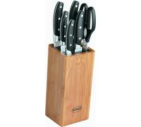 Rösle, bloque de cuchillos con cepillo CUISINE, juego de 7 piezas, incluye tijeras. Modelo: 130050. Código: 4004293130501