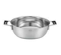 RÖSLE Cacerola SILENCE PRO, cacerola de acero inoxidable de con asas aislantes para servir con seguridad y comodidad, Ø 28 cm, plata, acero inoxidable 18/10