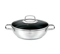 RÖSLE ELEGANCE ProCera sartén para servir, antiadherente, elegante y eficiente - Ø 24 cm, resistente al calor hasta 260 °C, revestimiento cerámico, plata, acero inoxidable 18/10