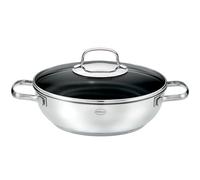 RÖSLE ELEGANCE ProCera sartén para servir, antiadherente, elegante y eficiente - Ø 28 cm, resistente al calor hasta 260 °C, revestimiento cerámico, plata, acero inoxidable 18/10