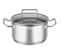 RÖSLE EXPERTISO - Cazuela, cazuela universal de acero inoxidable 18/10, 20 cm, tapa de cristal, escala interna, apta para inducción, apta para lavavajillas