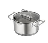 RÖSLE EXPERTISO Olla universal de acero inoxidable 18/10, 16 cm, tapa de cristal, escala interior, apta para inducción, apta para lavavajillas