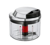 RÖSLE Picadora multifunción para fruta y verdura con cuchilla extra afilada, acero inoxidable 18/10, incl. cubeta para hierbas, accesorio para batidora y tapa de almacenamiento
