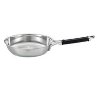 RÖSLE Sartén SILENCE PRO, sartén de acero inoxidable para un dorado perfecto de filetes y más, Ø 24 cm, acero inoxidable 18/10, plateado