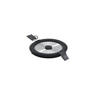 RÖSLE Tapa de acero inoxidable FLEXX 2GO 0,4 L redonda con clips para fiambrera, borde de silicona, antiaroma, válvula de silicona, color plateado y negro