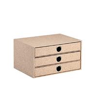 Rössler Papier 1524452393 - Caja S.O.H.O. de 3 Cajones para DIN A4, con Orificio de Agarre, Cacao, 343 x 250 x 185 mm, 1 Unidad